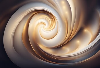 Abstract stylish golden and white wave
