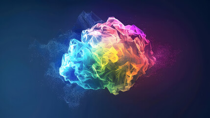 various colors forming a vibrant ai tag cloud symbolizing technology advancement and innovation