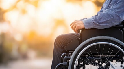 Obraz premium Empowering Independence The Importance of Fully Accessible Outdoor Spaces for Wheelchair Users