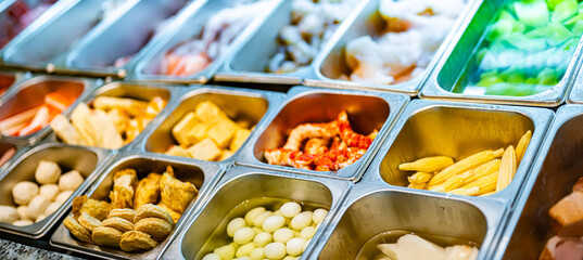 Traditional Asian food sold in a singapore restaurant