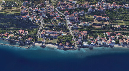 Reggio Calabria's Coastline from Above: Ionian Sea and Urban Landscape