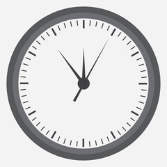 Elegant wall clock vector design with minimalist style and bold numbers