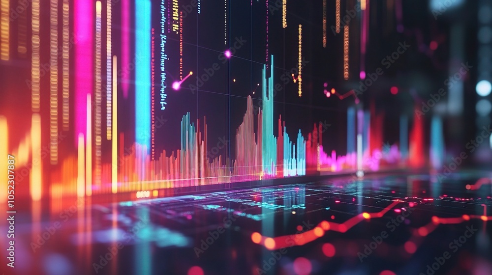 Poster Colorful Data Visualization with Graphs and Charts