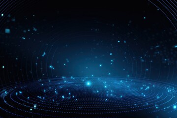 Obraz premium Abstract digital globe surface dot pixel background backgrounds light night.