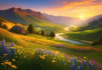 Fototapeta premium captivating scenic landscapes inspiring your next holiday travel adventure stunning views natural beauty, allure, attraction, beach, calm, destination