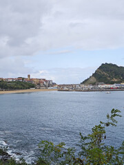 The view of Getaria village, the Basque country, Spain