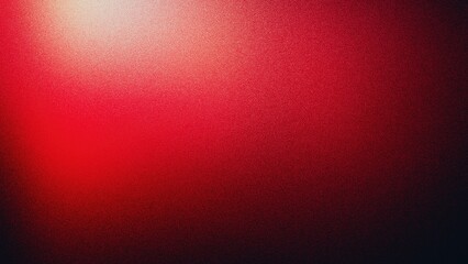 Bold red gradient background with intense color depth, creating a dramatic and striking abstract effect. Grainy gradients style, vintage noise, abstract background