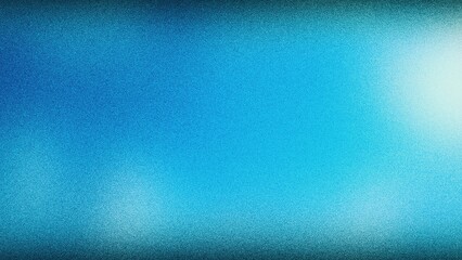 Bright blue gradient with a vivid center fading to softer edges, creating a vibrant yet soothing effect, Grainy gradients style, vintage noise, abstract background
