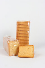 Pack of rusks in a studio setting