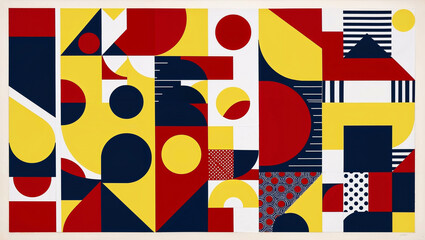 Vibrant Abstract Geometric Composition