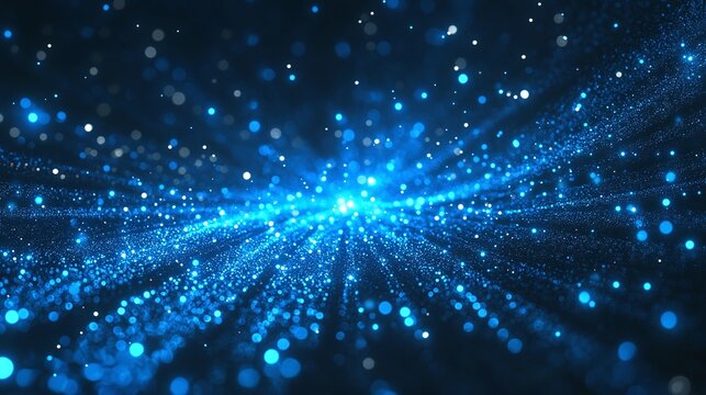 cyber security technology with a digital padlock for computing systems, optics background with spots and secure digital encryption for quantum computing