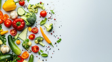 Bright and Clean Kitchen with Colorful Vegetables