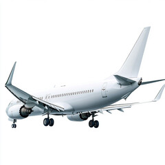 A Realistic airplane mockup with solid background
