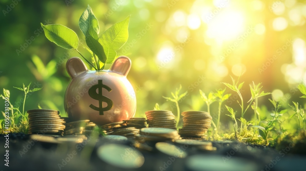 Poster High-yield savings: A digital display of an account showing a high interest rate, representing the benefits of placing money in a high-yield savings account.