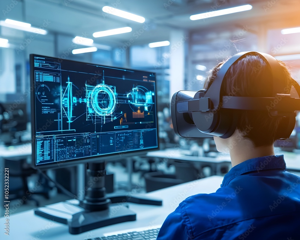 Poster virtual reality engineering classroom students construct complex machines testing physics principles