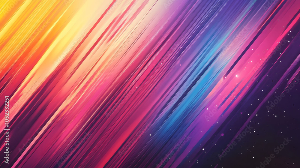 Poster colorful abstract lines create a vibrant background