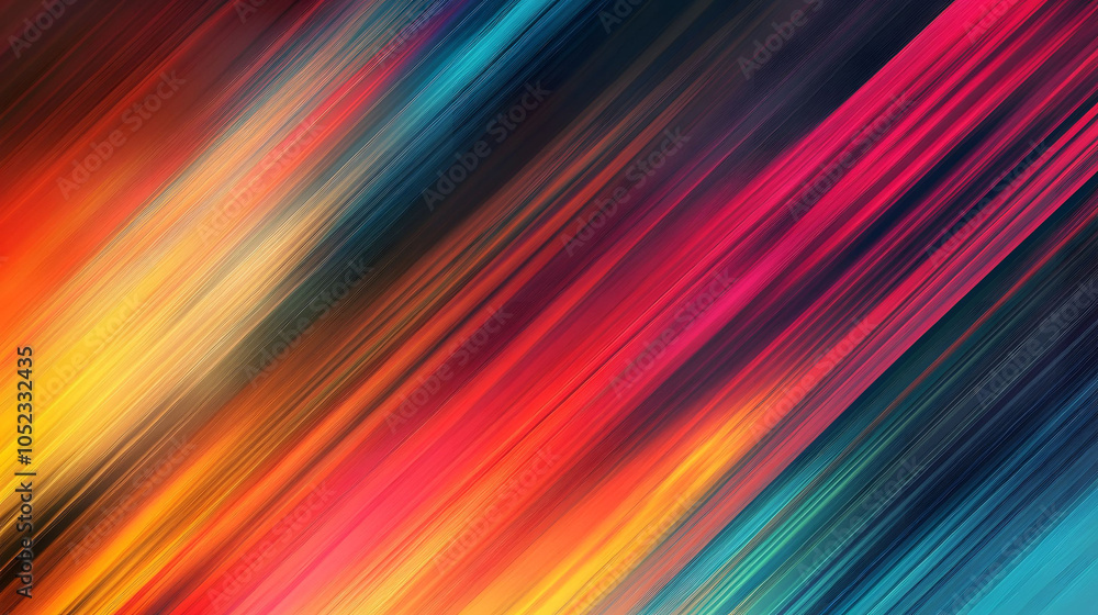 Poster colorful abstract lines create a vibrant background