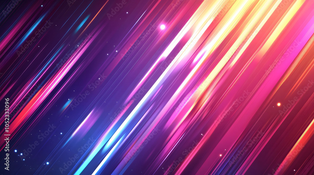 Poster colorful abstract lines create a vibrant background