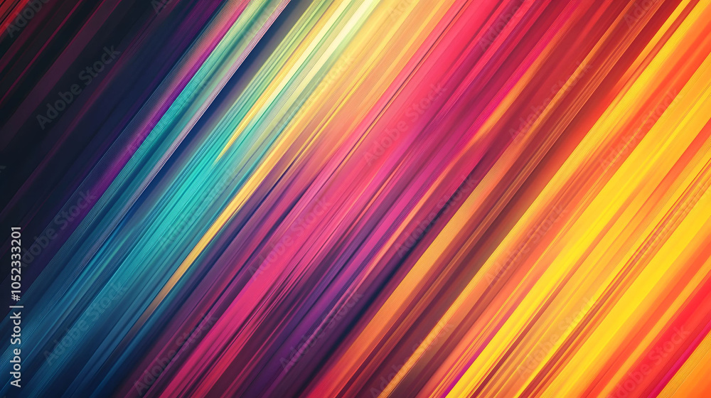 Poster colorful abstract lines create a vibrant background