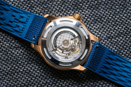 Back side of premium mens wrist watch C60 Pro 300 Bronze