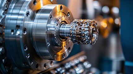 Fototapeta premium engineers working together side by side to inspect CNC machined parts for precision, underlining the importance of teamwork in quality control and ensuring high-quality industrial manufacturing