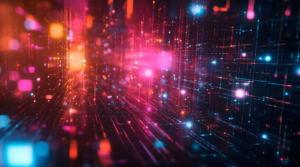 Obraz premium A vibrant fiber optic background filled with bright spots, resembling a magical night sky, perfect for a festive celebration or holiday decoration