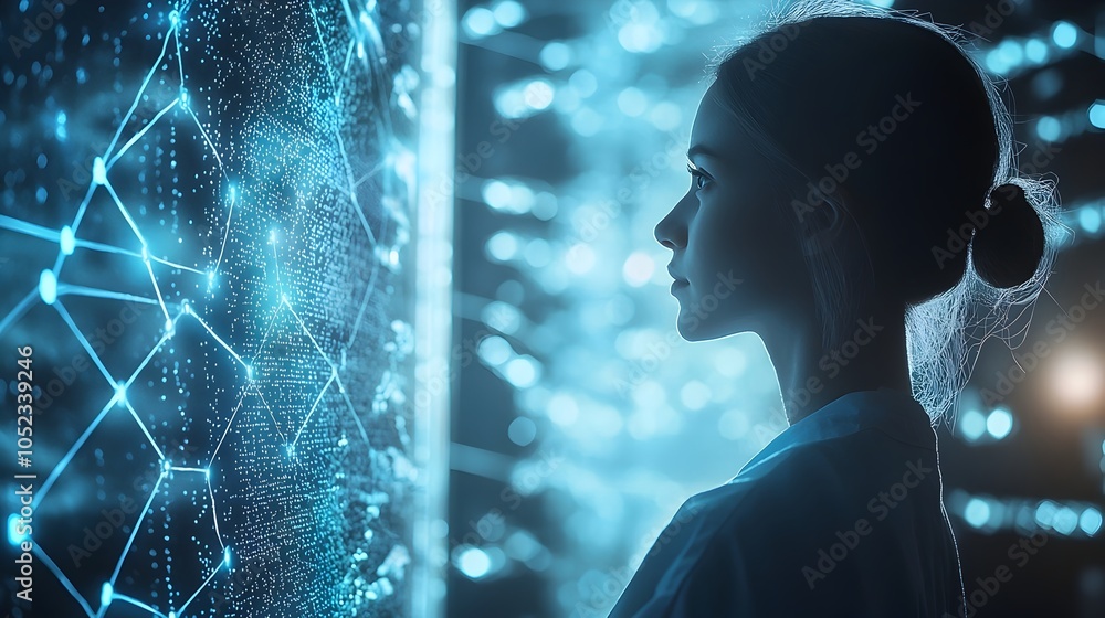 Poster genetically enhanced memory recalling holographic data from digital archive
