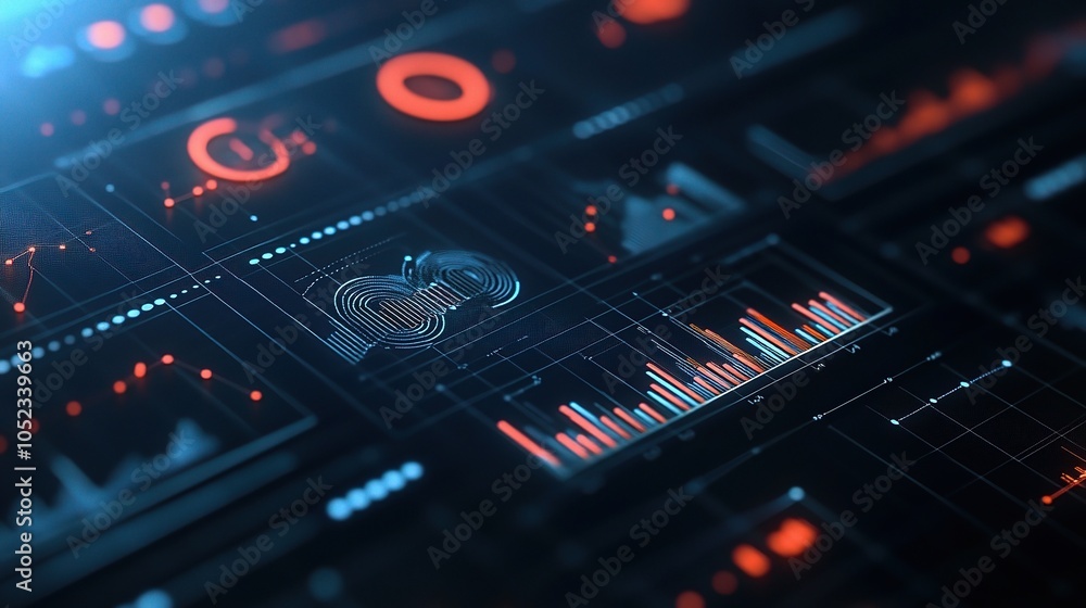 Poster data visualization with interactive graphs and charts