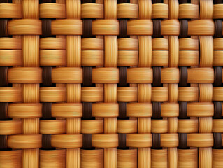 Realistic Wicker Rattan Textile Background Texture