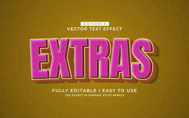 3d editable extra text effect graphic style template