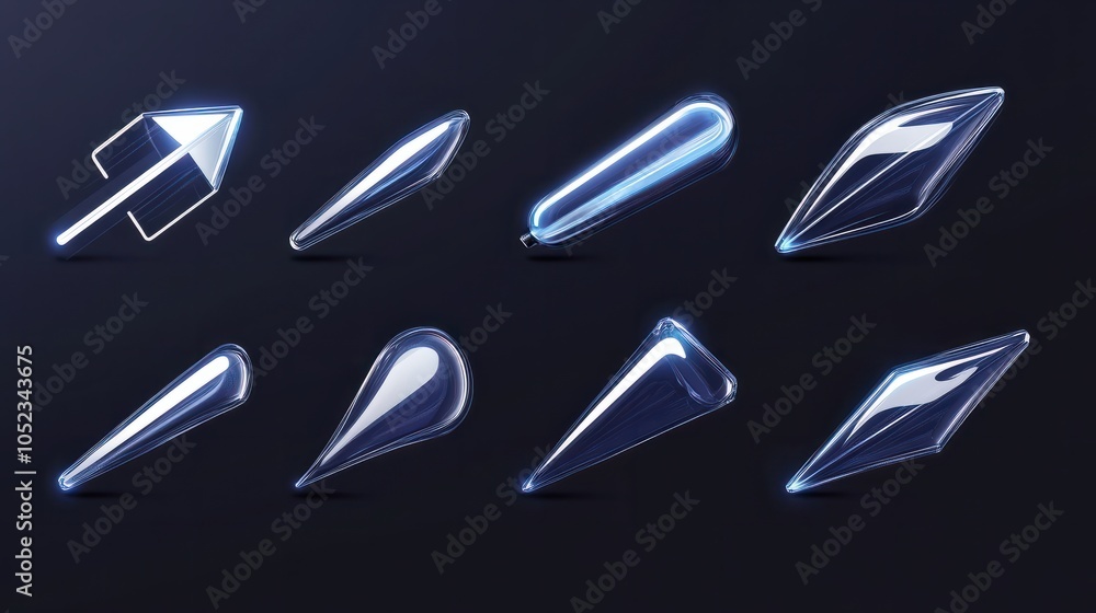 Poster computer mouse click cursor arrow icons set. clicking cursor. hand cursors icons click set. pointer 