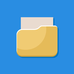 Zip folder vector icon image