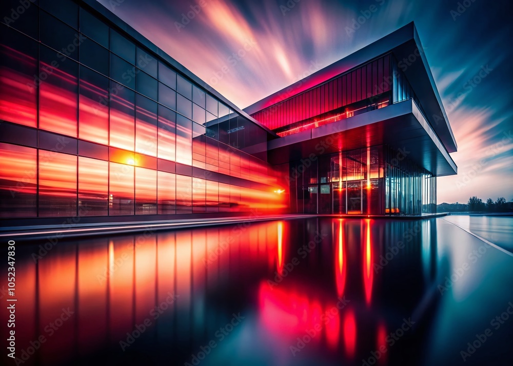 Aufkleber dark blur background with red gradient for abstract modern website graphics