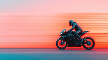 Fototapeta premium Dynamic Motorcycle in High-Speed Motion