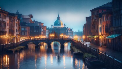 Puente sobre la la ciudad, estampa de viaje