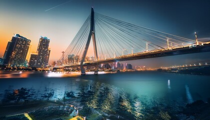 Obraz premium Puente sobre la la ciudad, estampa de viaje