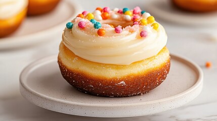 Colorful Miniature Donut with Candy Toppings