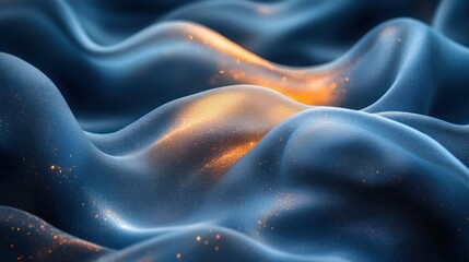 Obraz premium A hyper-detailed image of a silk dress flowing in the wind, showing every fold and shimmer in the fabric.