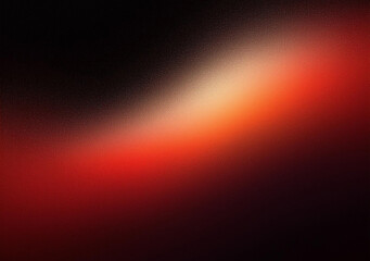 Red orange white illuminated spots on black, grainy color gradient background