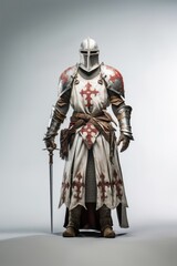 Fototapeta premium Templar knight protection headwear security.
