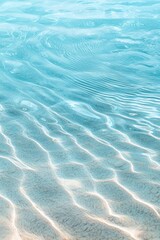 Fototapeta premium Tranquil Turquoise Waters Close-Up of Rippling Blue Surface with Marbled Patterns, Serene and Minimalist Nature Background - Ideal for Relaxation, Wellness, and Nature Designs