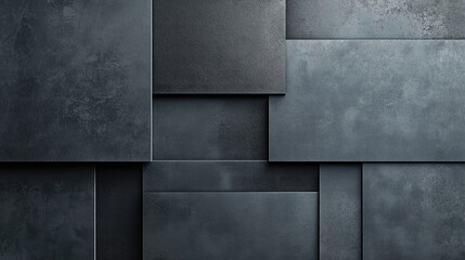 Abstract dark geometric background with textured metal panels