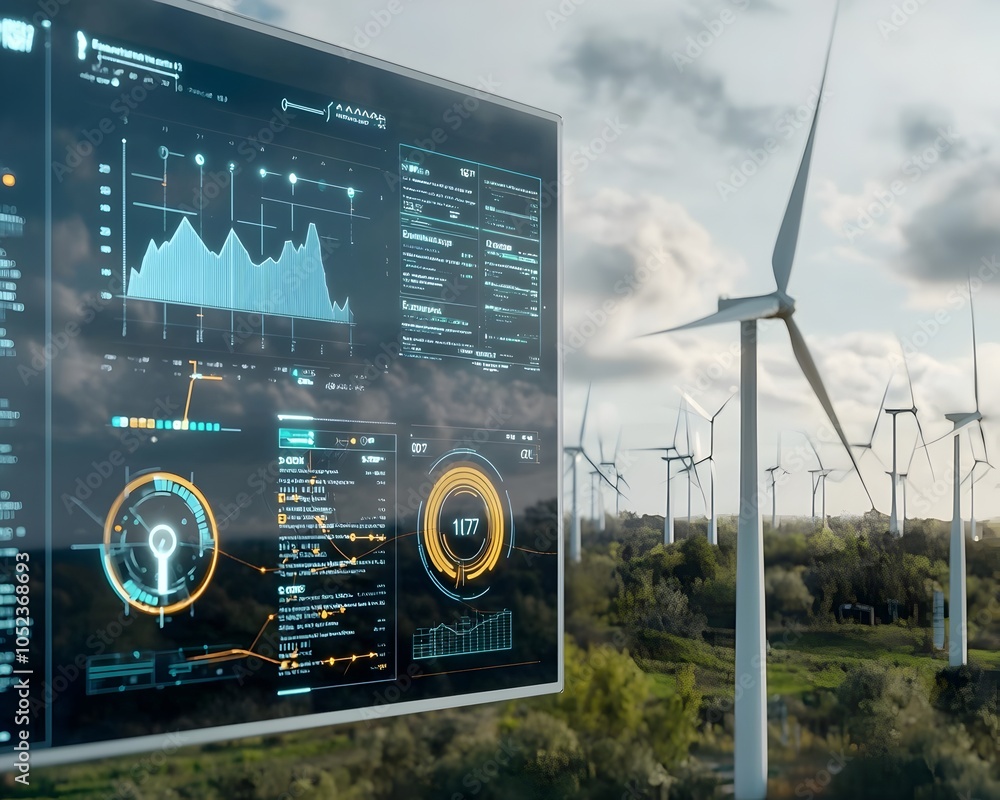 Poster real time monitoring of efficient smart grid wind farm energy production on virtual dashboard