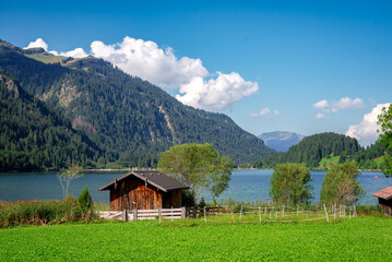 Haldensee im Tannheimer Tal in Tirol.