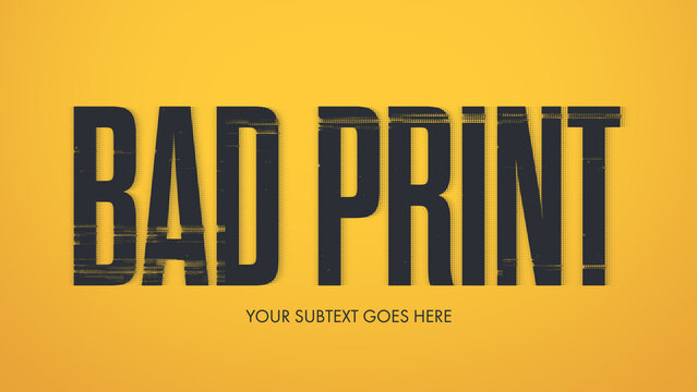 Bad Print Titles