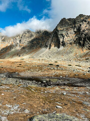 Misty atmospheric landscape in the High Tatras 