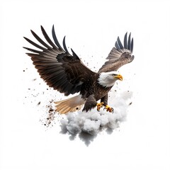 Obraz premium Majestic Eagle with Wings Wide Open in Flight