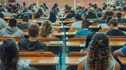 Overcrowded Classroom Reflecting Education Inequality