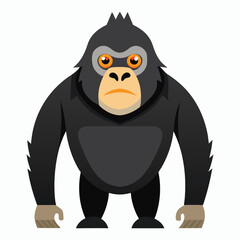 vector gorilla on white background