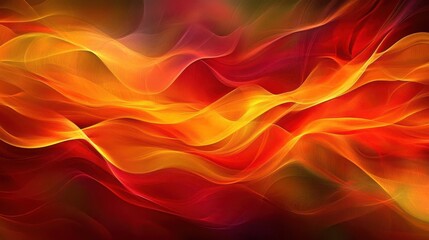 Obraz premium dynamic flames dancing in a vivid display, showcasing shades of orange, red, and yellow, conveying energy and motion within a striking visual composition